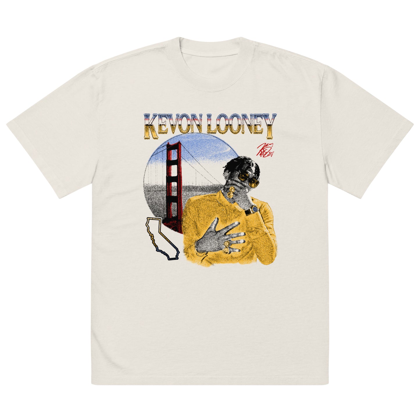 Kevon Looney - Golden City Tee - Oversized - Faded Shirt