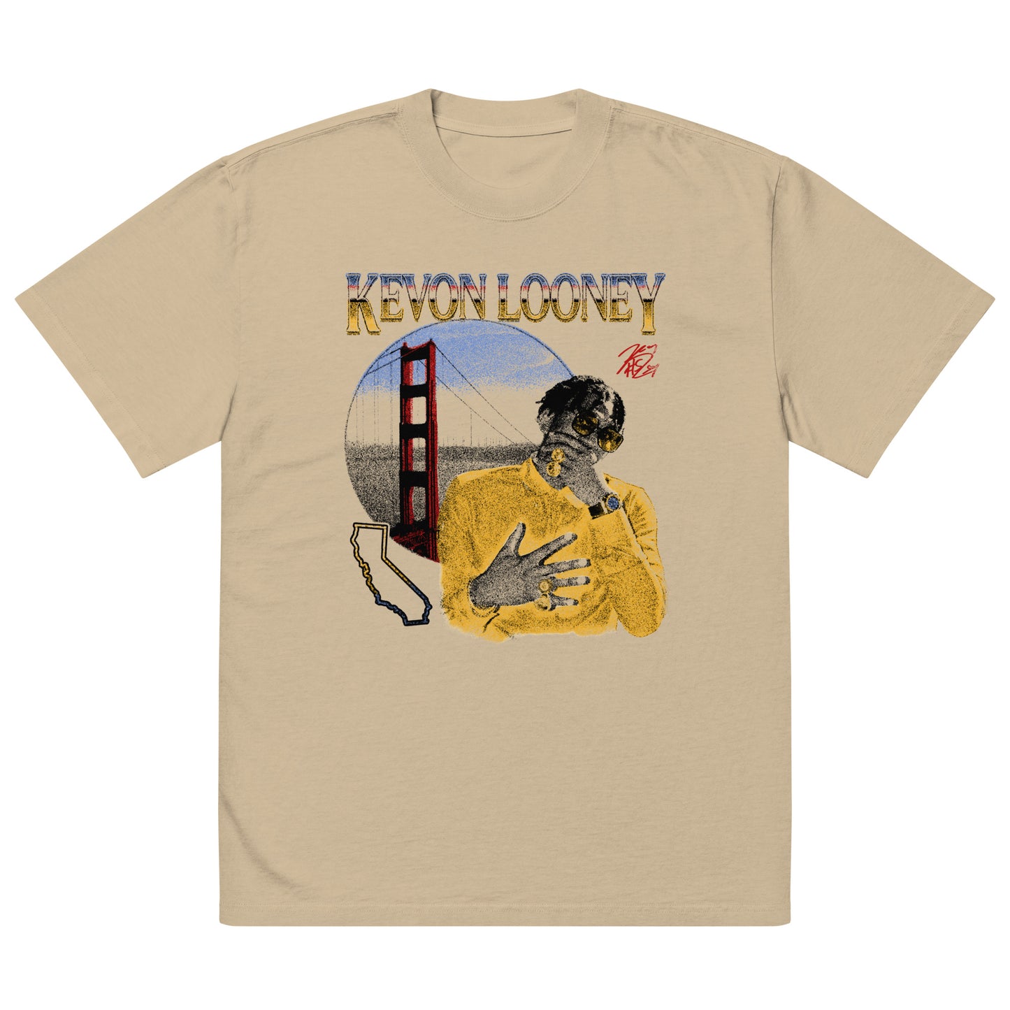 Kevon Looney - Golden City Tee - Oversized - Faded Shirt