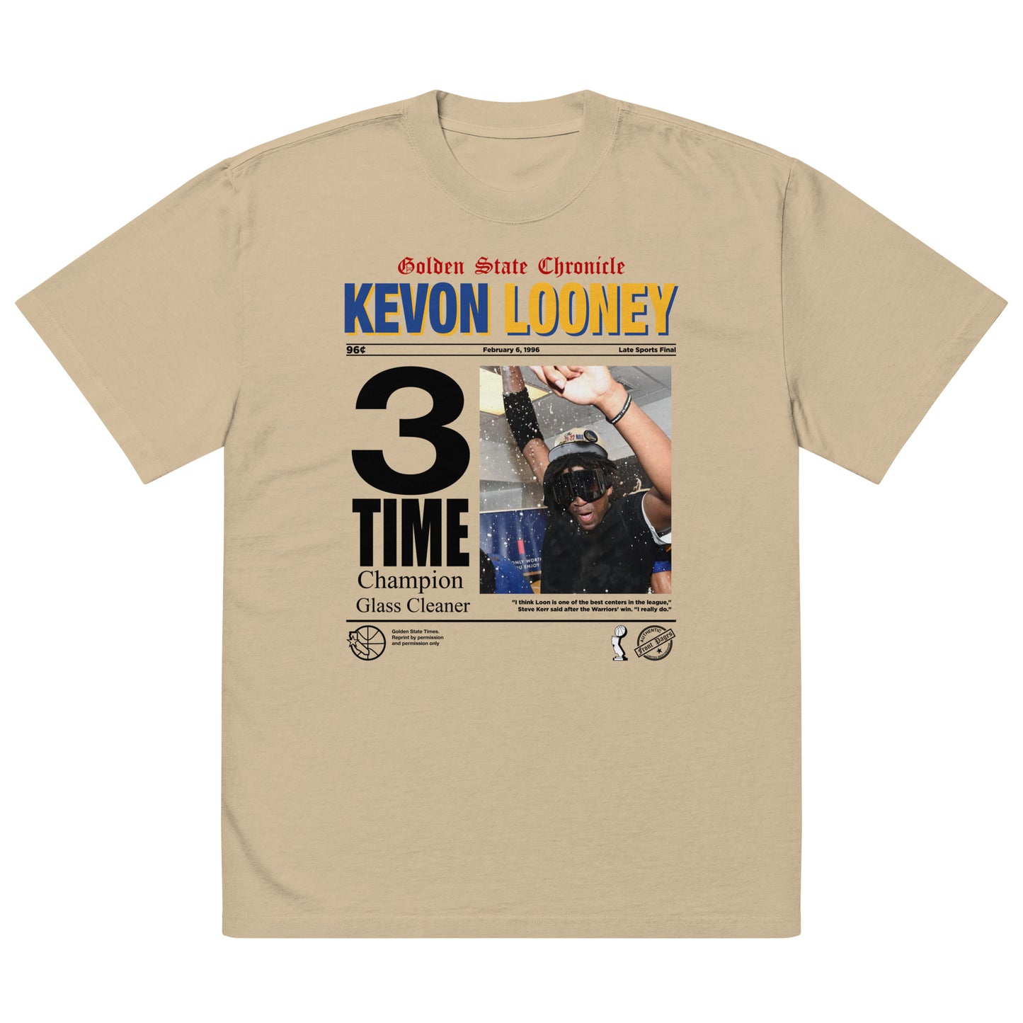 Kevon Looney - Breaking News - Oversized faded t-shirt